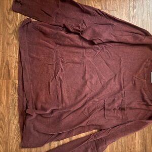 Topman Maroon Cardigan Sweater